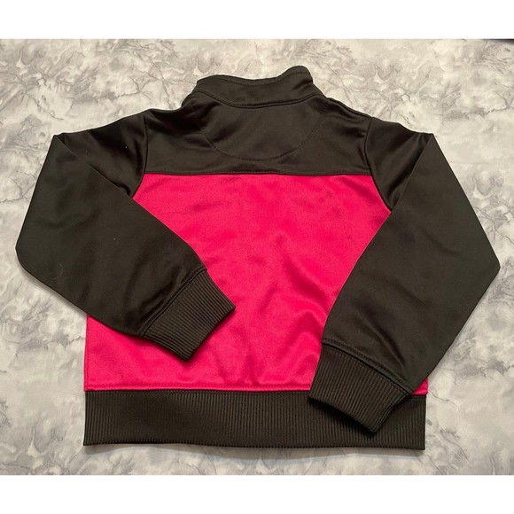 Nike Full Zip Pink & Black Little Girl Toddler Track Jacket, Size 2T - Picture 3 of 4